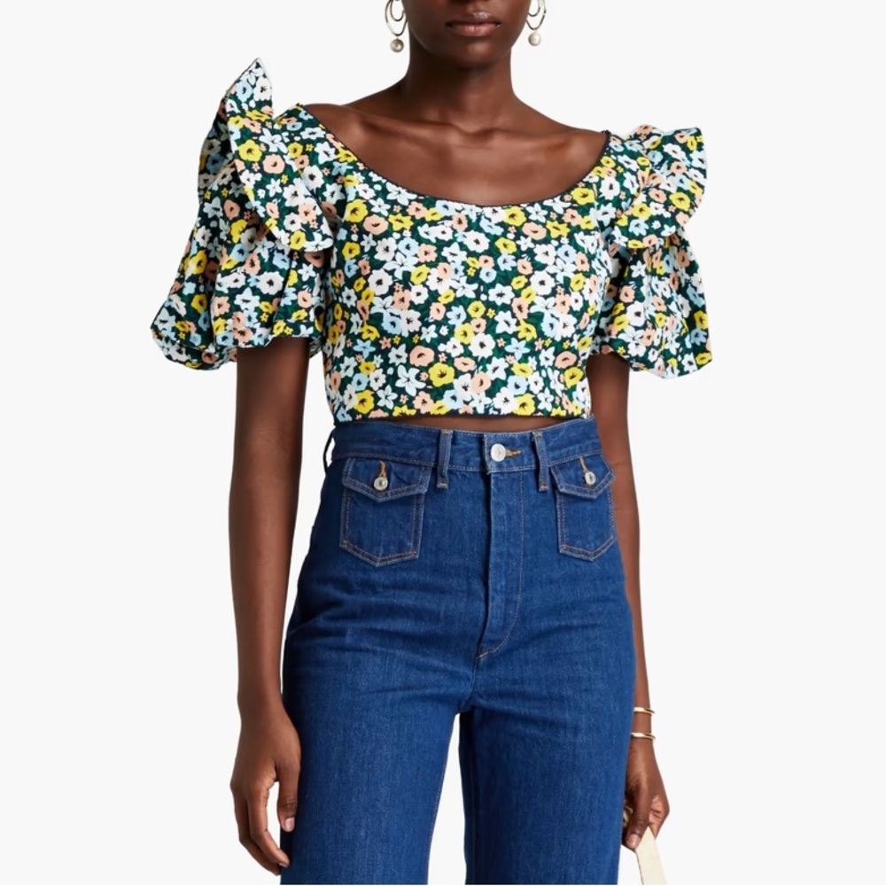 Agua by Agua Bendita Floral Nova Crop top